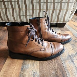 Thursday Boot Co Mens Leather Lace Up Everyday Ankle Boots Brown Sz 9 Casual